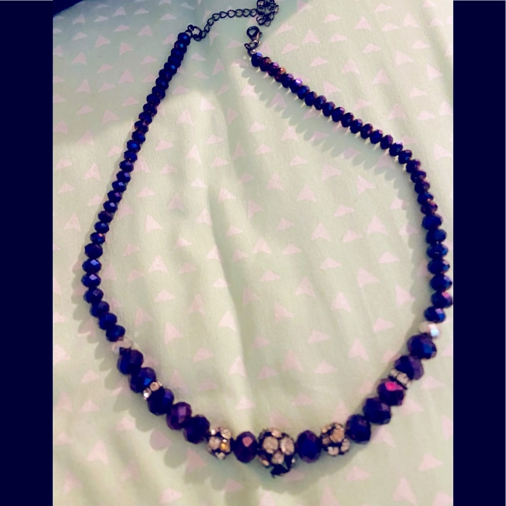 Purple and silver with rhinestones